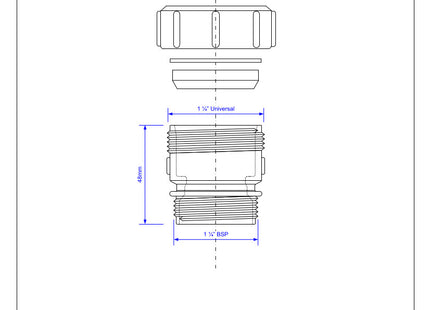 McAlpine S31M 1¼" Straight Connector BSP Male x Universal