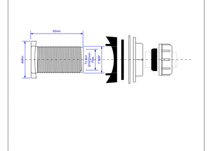 McAlpine BOSSCONN-22MM Grey Mechanical Soil Pipe Boss Connector