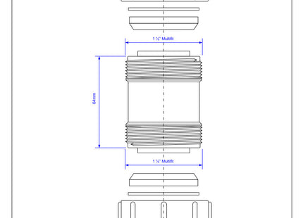 McAlpine T28M 1½" Multifit Straight Connector