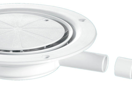 McAlpine Round Untrapped Gully with White Cover for Pumped Waste USG1WH