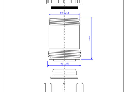 McAlpine T28L 1½" Surefit x Multifit Straight Connector