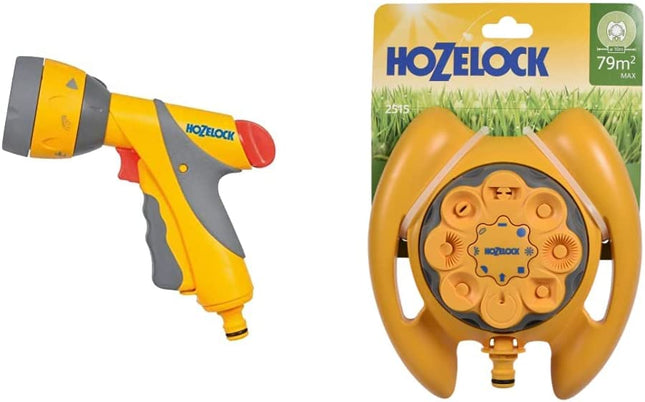 Hozelock 2684 Multi Spray Gun Plus & Hozelock 2515 Multi Sprinkler 79m