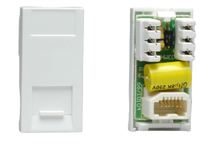 Varilight Telephone Master Socket (1 Datagrid Space) White