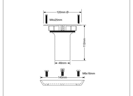 McAlpine TSGCONTVSS Conversion Kit to convert any TSG1 or TSG2 Gully to a sheet flooring gully with Polished Stainless Steel Clamp Ring, Cover Plate and Dip Tube