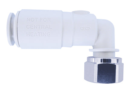 John Guest Speedfit White Plastic Angle Service Valve 15mm X 1/2" (Pack Of 5)