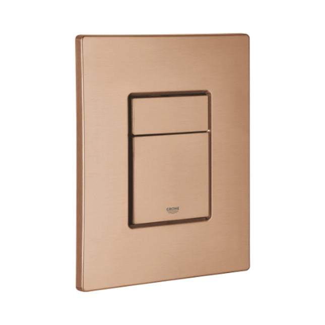Skate Cosmo Flush Plate Brushed Warm Sun - 38732DL0 - Stylish Bathroom Upgrade