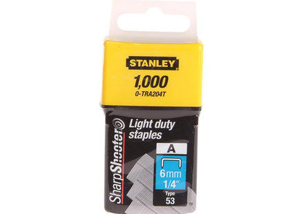 Stanley Tools Tra2 Light-Duty Staple 6Mm Tra204T Pack 1000