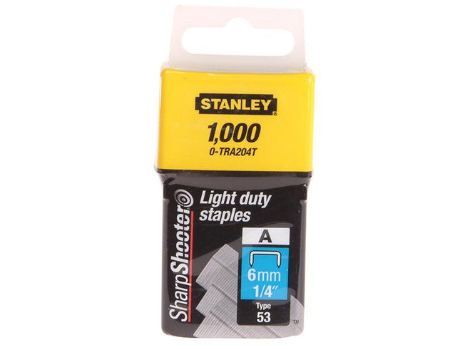 Stanley Tools Tra2 Light-Duty Staple 6Mm Tra204T Pack 1000