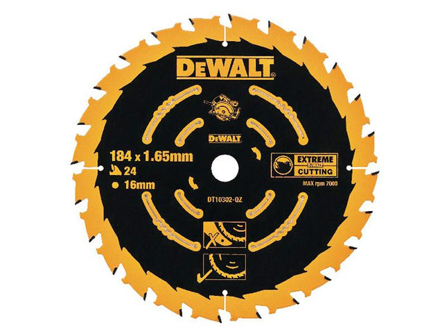 DEWALT Extreme Framing Circular Saw Blade 184 X 16Mm X 24T