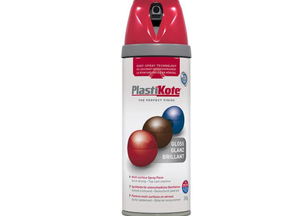 Plastikote Twist & Spray Gloss Bright Red 400Ml