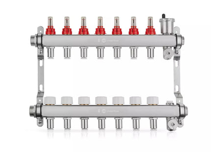 John Guest Speedfit Lowfit 7 Port Manifold Stainless Steel (12mm Connections)