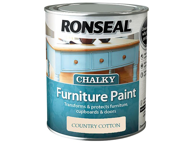 Ronseal Chalky Furniture Paint Country Cotton 750Ml