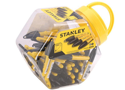Stanley Tools Mini Fine Tip Marker Black (Tub 72)