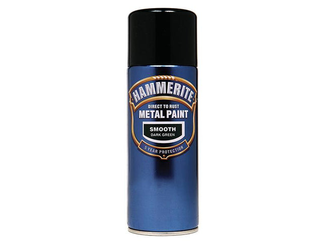 Hammerite Direct To Rust Smooth Finish Aerosol Dark Green 400Ml