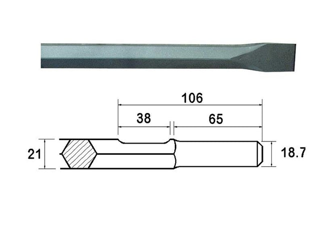 Faithfull Kango Shank Chisel 380Mm (914118)