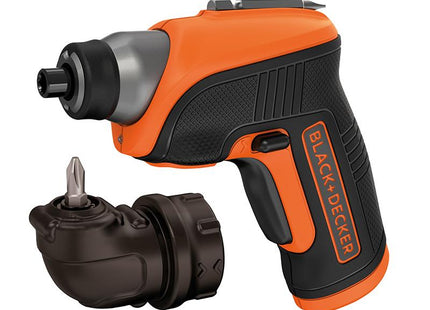 Black & Decker Cs3652Lc Cordless Screwdriver & Right Angle Attachment 3.6V Li-Ion