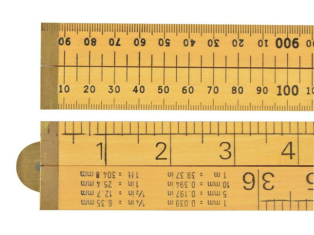 R.S.T. Wooden 4 Fold Rule 1M / 39In (Loose)