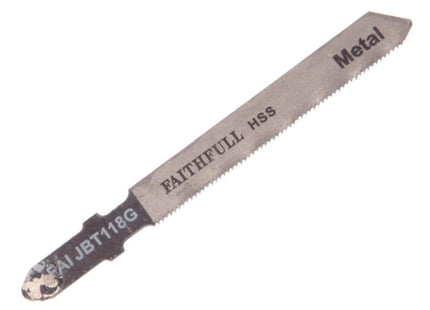 Faithfull Metal Cutting Jigsaw Blades Pack Of 5 T118G
