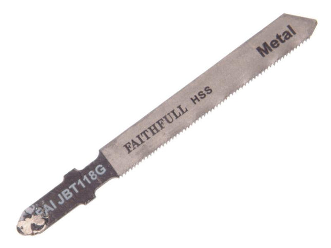 Faithfull Metal Cutting Jigsaw Blades Pack Of 5 T118G