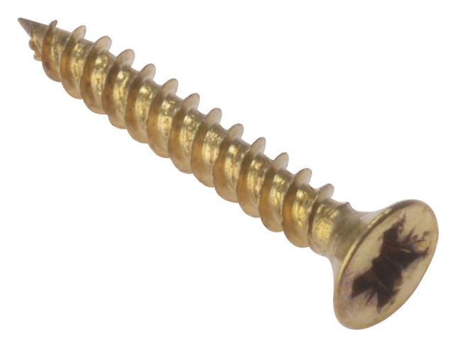 Forgefix General Purpose Pozi Screw Csk Tt Electro Brass 1In X 4 Box 200