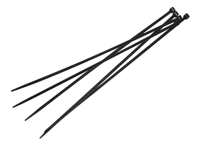 Faithfull Cable Ties Black 4.8 X 300Mm (Pack 100)