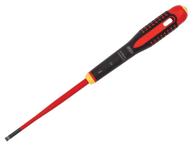 Bahco ERGOª Slim VDE Insulated Slotted Screwdriver 6.5 x 150mm