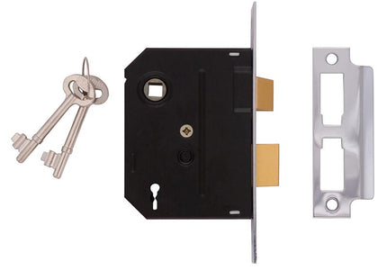 Union 2295 2 Lever Mortice Sashlock Chrome Finish 76Mm 3In Visi