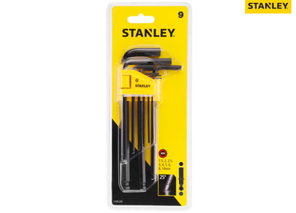 Stanley Tools Ball End Hexagon Key Set Of 9 Metric (1.5-10Mm)
