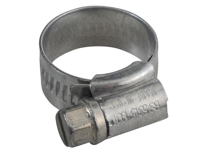 Jubilee (Size 00) Zinc Protected Hose Clip 13 - 20Mm (1/2 - 3/4In)