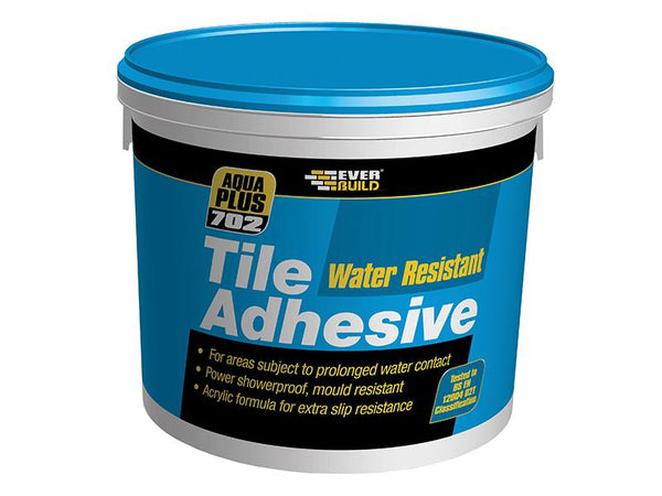 Everbuild 702 Water Resist Tile Adhesive 16Kg/10 Litre