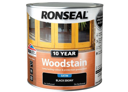 Ronseal 10 Year Woodstain Ebony 2.5 Litre
