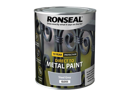 Direct to Metal Paint Steel Grey Gloss 750ml