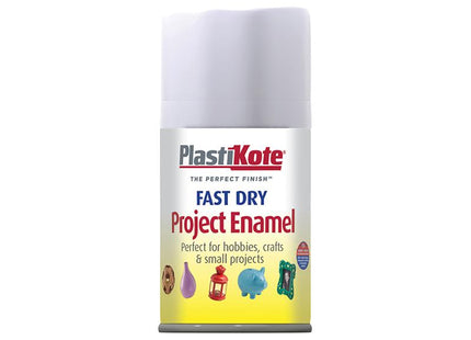 Plastikote Fast Dry Enamel Aerosol Matt White 100Ml