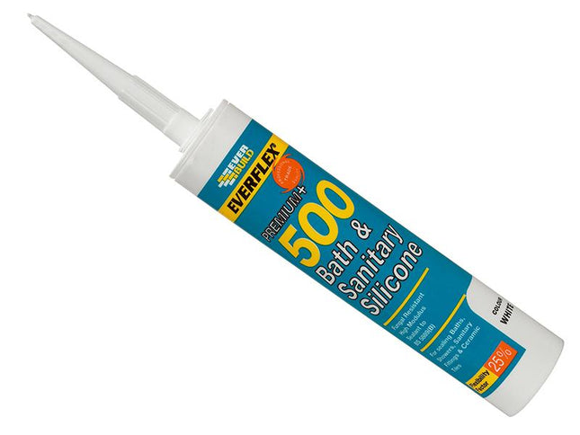 Everbuild 500 Bath & Sanitary Silicone Sealant Translucent 290Ml