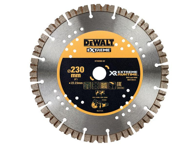 DEWALT Dt40260 Extreme Diamond Cutting Blade 230 X 22.23Mm