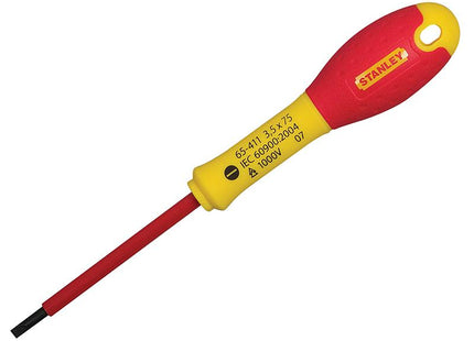 Stanley Tools Fatmax Vde Insulated Screwdriver Parallel Tip 2.5 X 50Mm