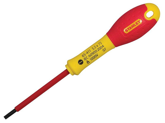 Stanley Tools Fatmax Vde Insulated Screwdriver Parallel Tip 2.5 X 50Mm