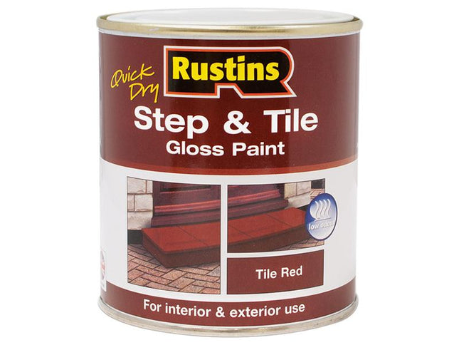 Rustins Quick Dry Step & Tile Paint Gloss Red 250Ml