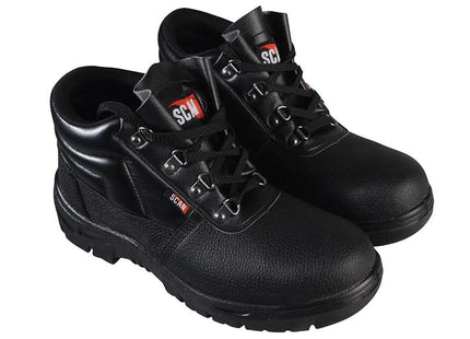 Scan 4 D-Ring Chukka Black Safety Boots Uk 6 Euro 39