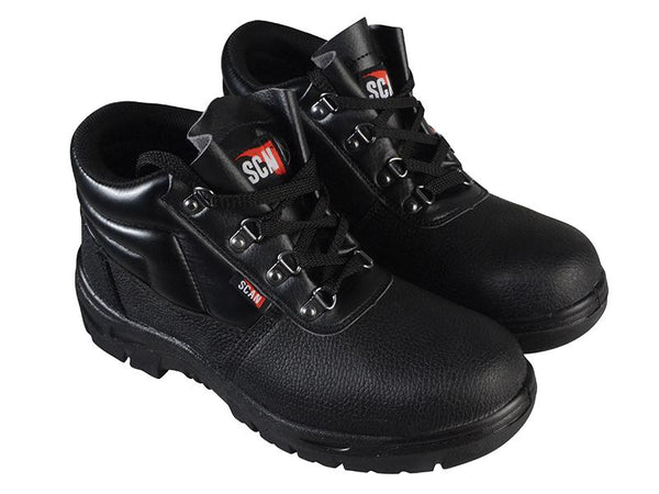 Scan 4 D-Ring Chukka Black Safety Boots Uk 6 Euro 39