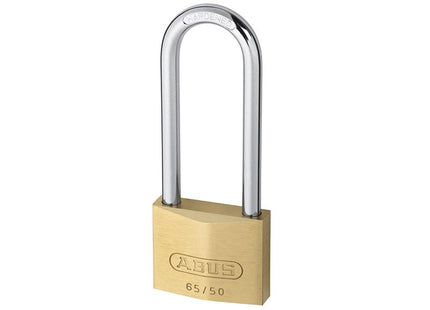 ABUS Mechanical 65/50Mm Brass Padlock 80Mm Long Shackle Keyed Alike 6504