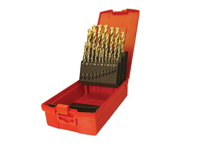 Dormer A095 Set 201 A002 Hss Tin Coated Jobber Drill Set Of 19 1.0-10.0 X 0.5Mm