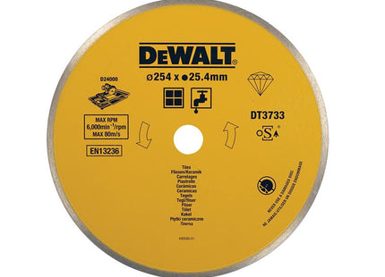 DEWALT Ceramic Diamond Tile Blade 254 X 25.4Mm