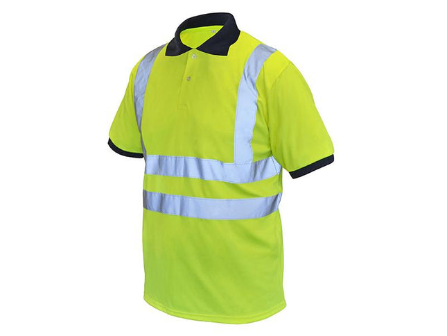 Scan Hi-Vis Yellow Polo Shirt - M (40In)