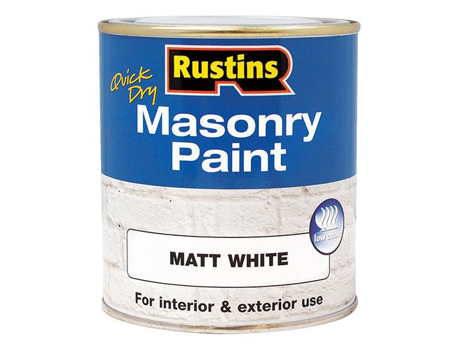 Rustins Quick Dry Masonry Paint White 250Ml