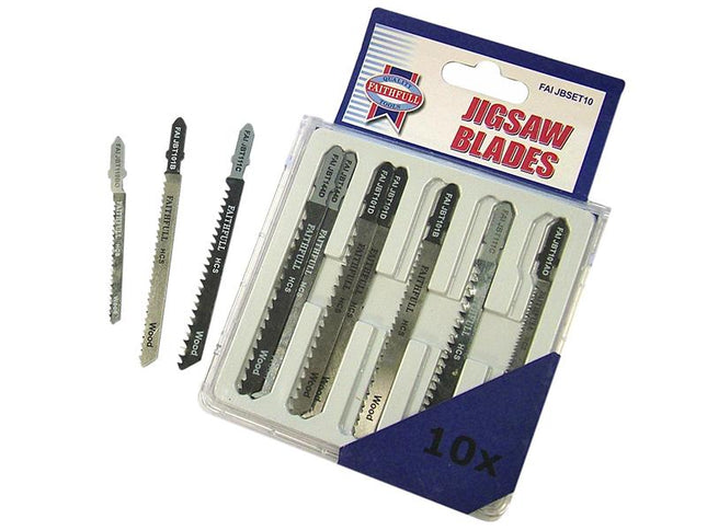 Faithfull Jigsaw Blade Set Of 10 Assorted