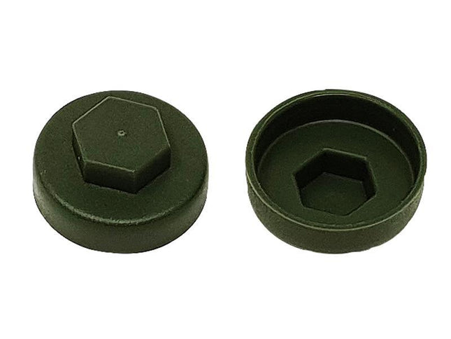 Forgefix Techfast Cover Cap Olive Green 19Mm (Pack 100)