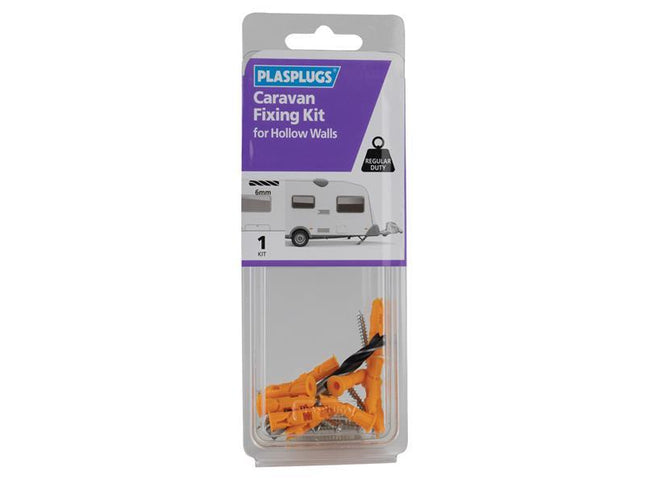 PLASPLUGS Caravan Fixing Kit For Hollow Walls