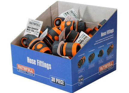 Faithfull Plastic Water Stop Hose Connector 1/2in (Box 30)