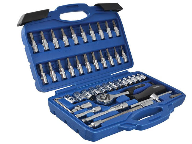 Bluespot Tools 1/4In Square Drive Socket & Bit Set 46 Piece